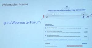google webmaster forum.